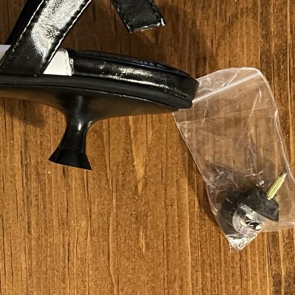 Jeffrey Campbell Women’s Heeled Sandals Size 7.5 Black White Daisy Boho Spring - Picture 11 of 15